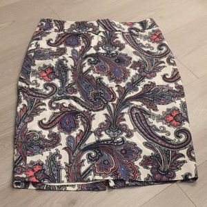 Ann Taylor Paisley Skirt